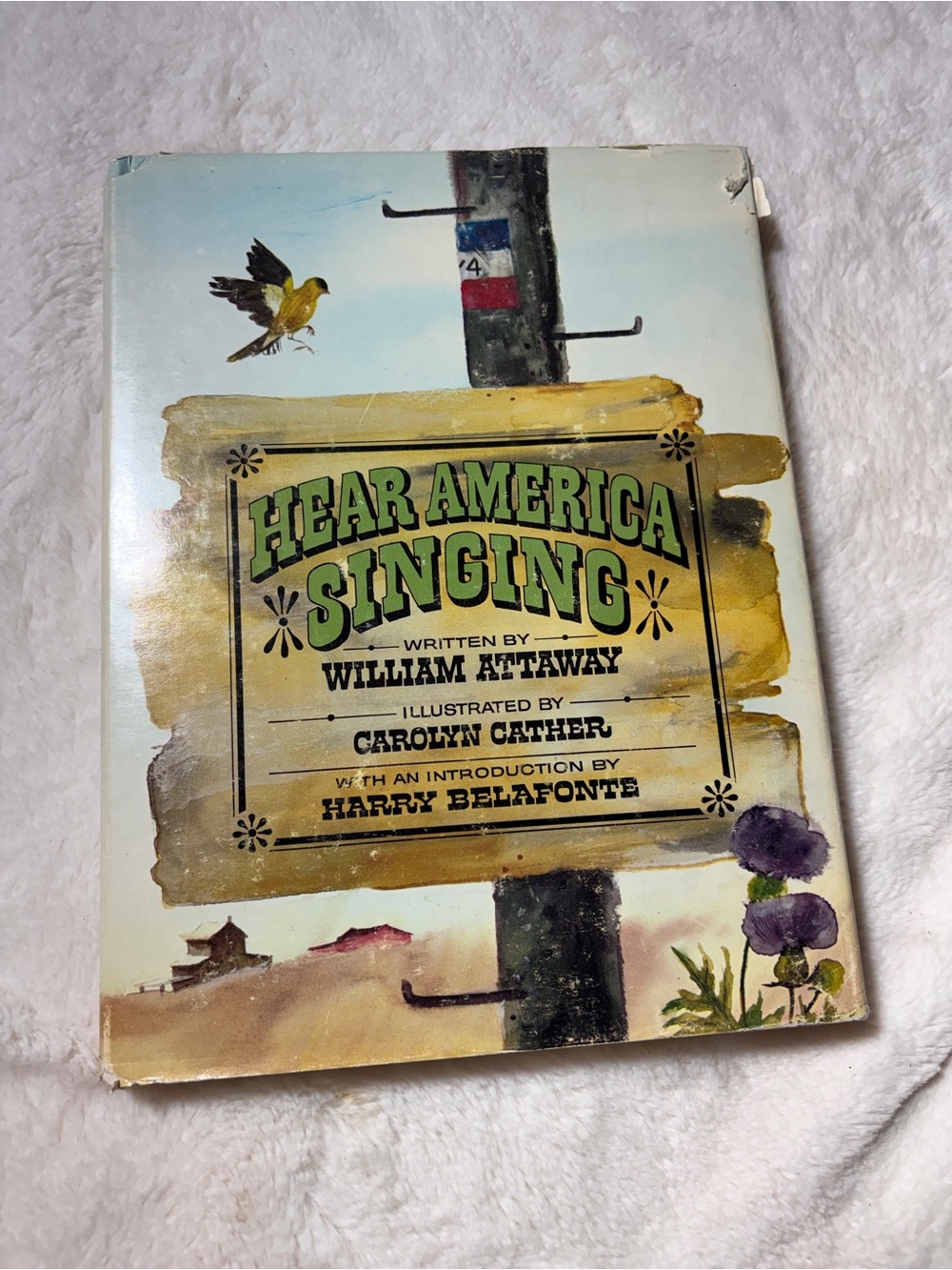 Hear America Singing by William Attaway - Yellow Cover Illustrated Edition